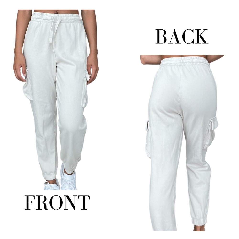 Zara Cream Cargo Joggers